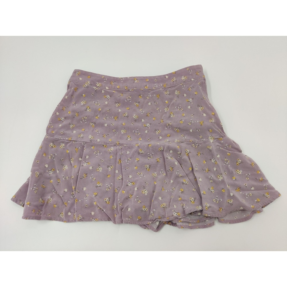 Hollister Women's Ultra High-Rise Floral Mini Skirt‎ Purple XS